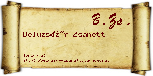 Beluzsár Zsanett névjegykártya